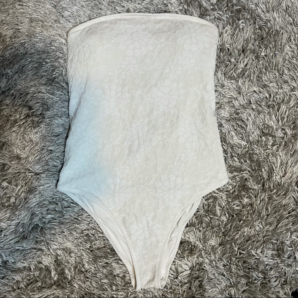 White floral one piece